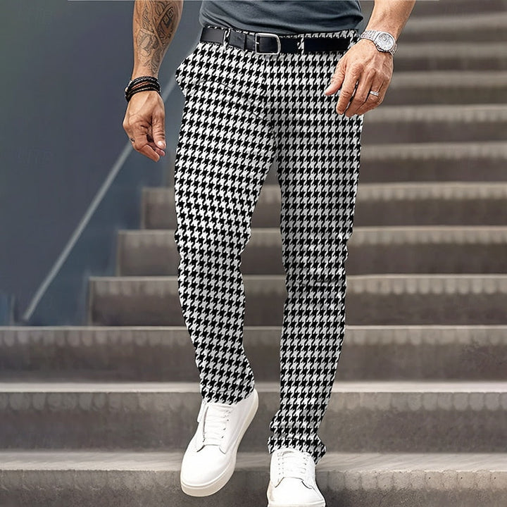 Nolan | Skräddarsydd Houndstooth Byxa