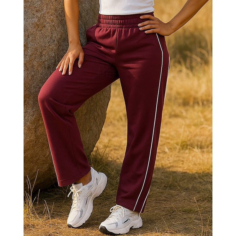 Maisie | Avslappnade Joggers med Sidostrand