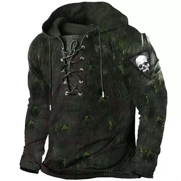 Cole | Halloween Snörning Skalle Hoodie