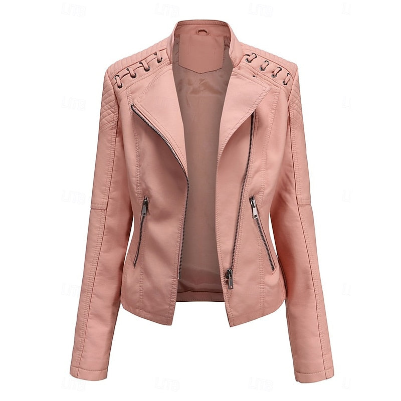 Rosa | Snygg Bikerjacka