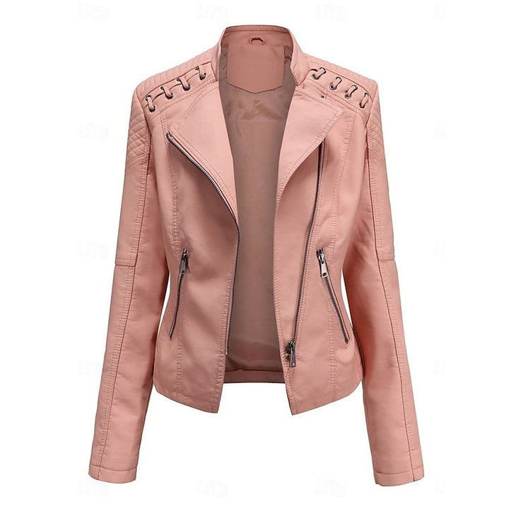 Rosa | Snygg Bikerjacka