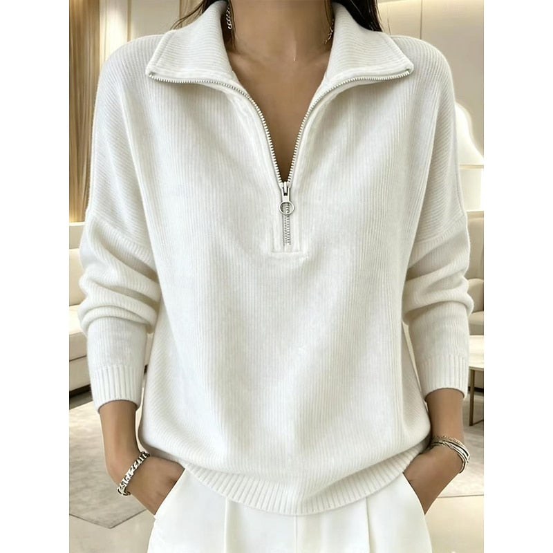 Georgina | Quarter-Zip Krage Pullover
