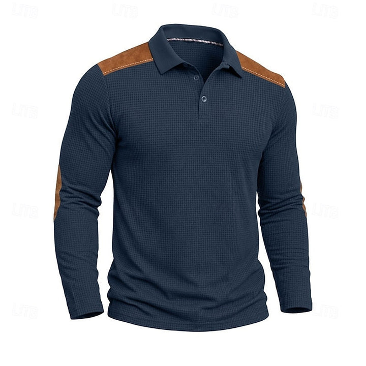 Bennett | Texturerad Färgblock Polo T-shirt