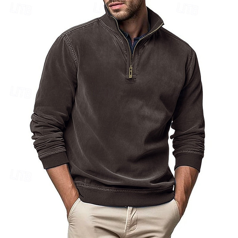 Caleb | Quarter-Zip Sweatshirt med Ståkrage