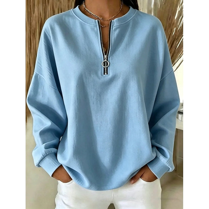 Adeline | Quarter-Zip Hög-Hals Sweatshirt