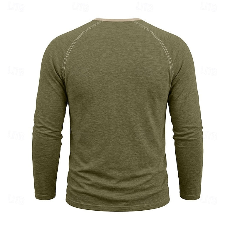 Owen | Klassisk Button Henley Skjorta