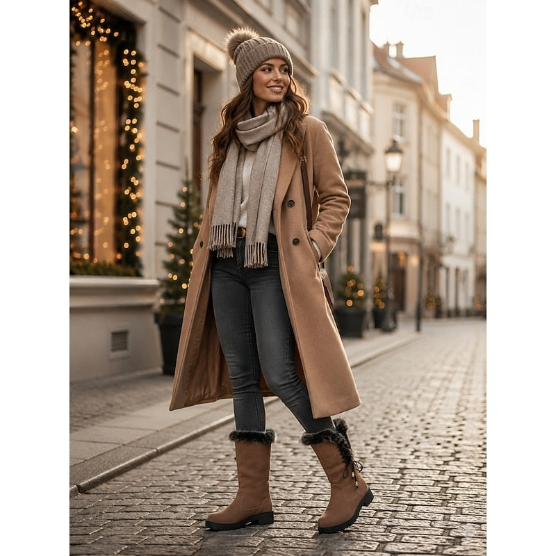 Adriana | Fodrade knähöga vinterstövlar