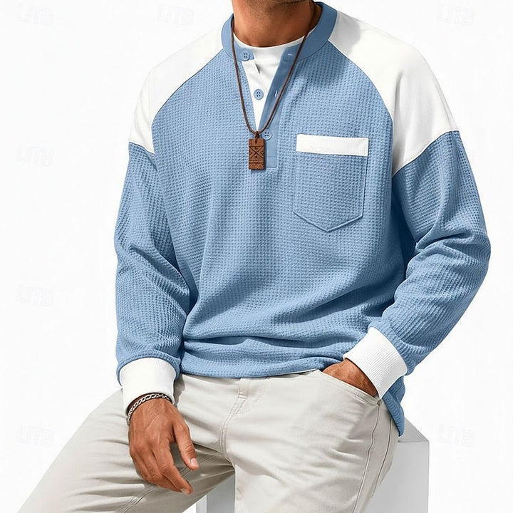 Ellison | Färgblock Långärmad Henley