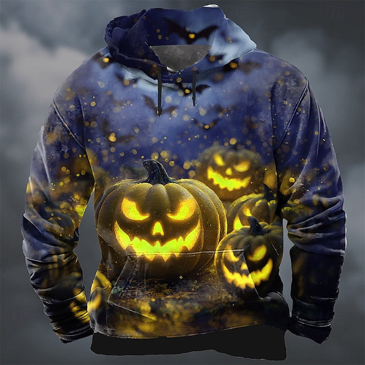 Barnaby | Halloween Pumpa Tryck Hoodie