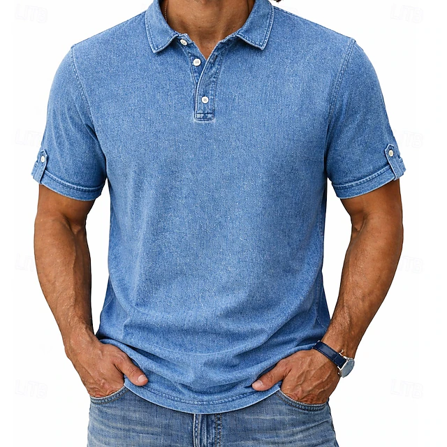 Dominic | Vintage-Wash Polo T-shirt