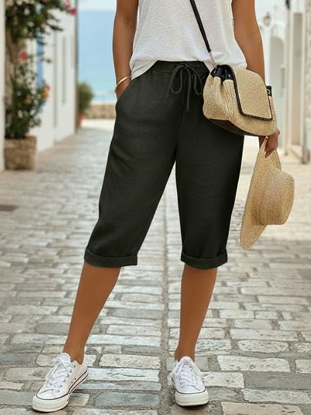 Marlowe | Avslappnade Drawstring Capris