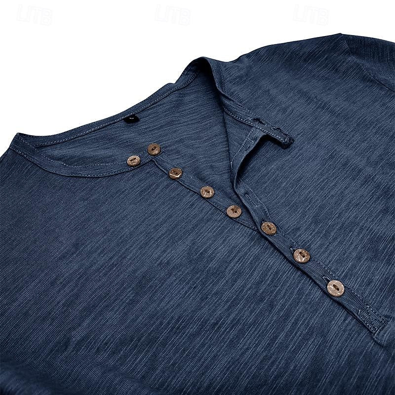 Ashton | Klassisk långärmad Henley-tröja