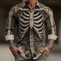 Ambrose | Halloween Skelett Knapp-up Skjorta