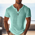 Oliver | Avslappnad Henley T-Shirt