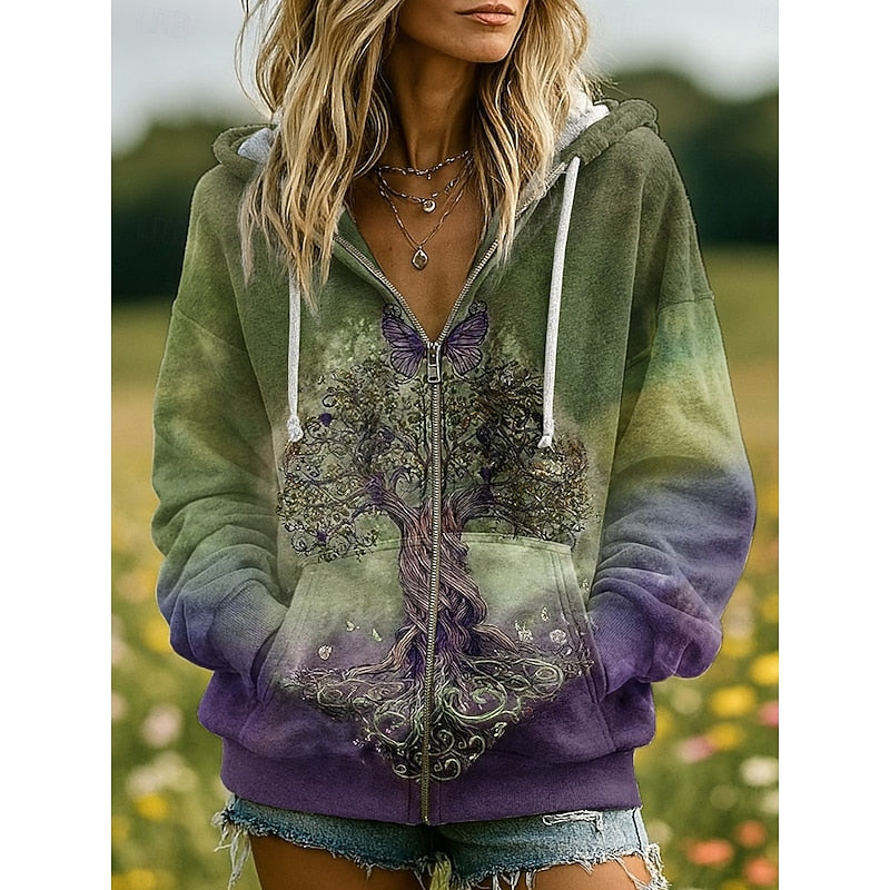 Willow | Naturinspirerad zip-up hoodie