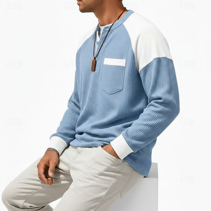 Ellison | Färgblock Långärmad Henley