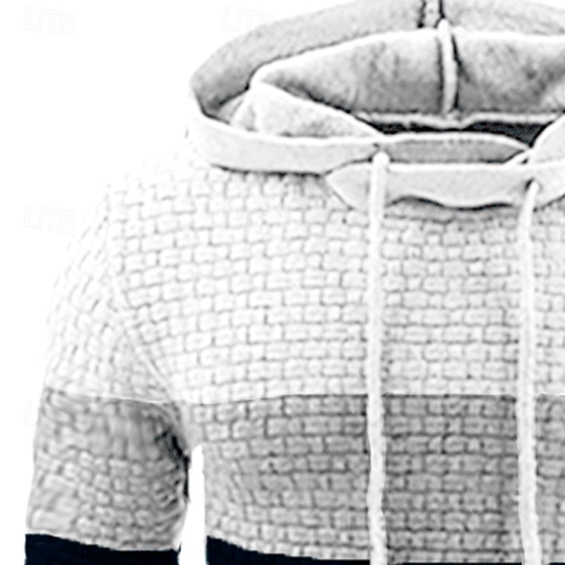 Hollis | Färgblock Texturerad Hoodie
