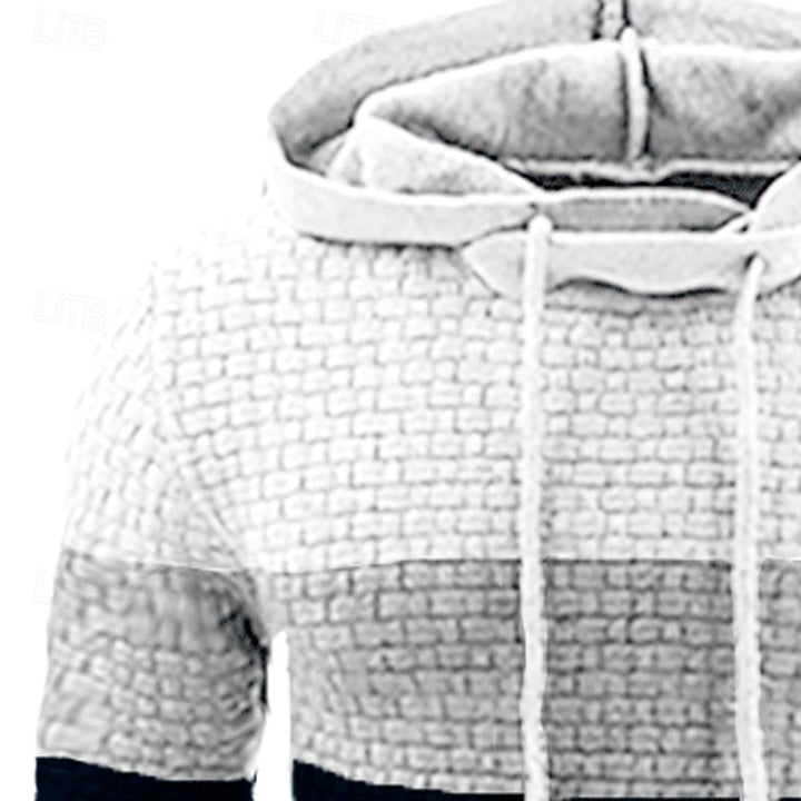 Hollis | Färgblock Texturerad Hoodie