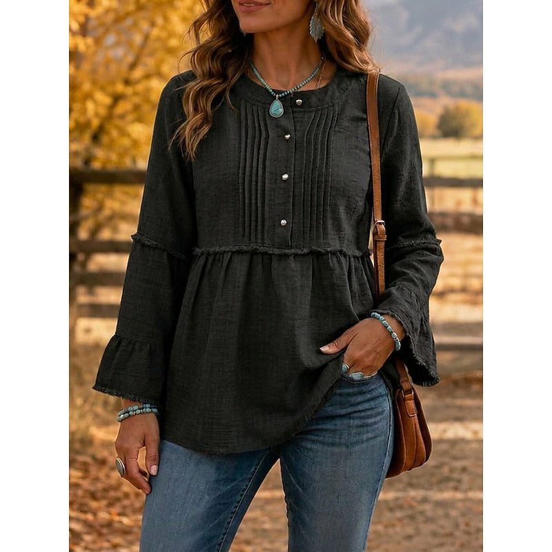 Rosalyn | Piffad Peplum Blus