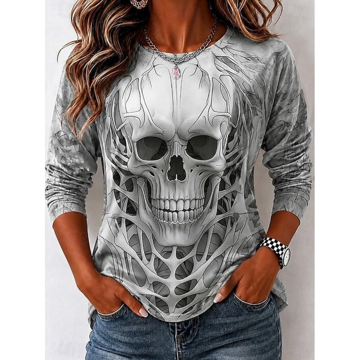 Selene | Halloween Skalle Långärmad Topp