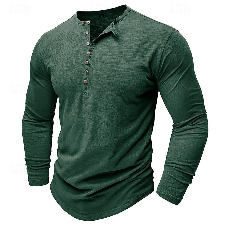 Ashton | Klassisk långärmad Henley-tröja