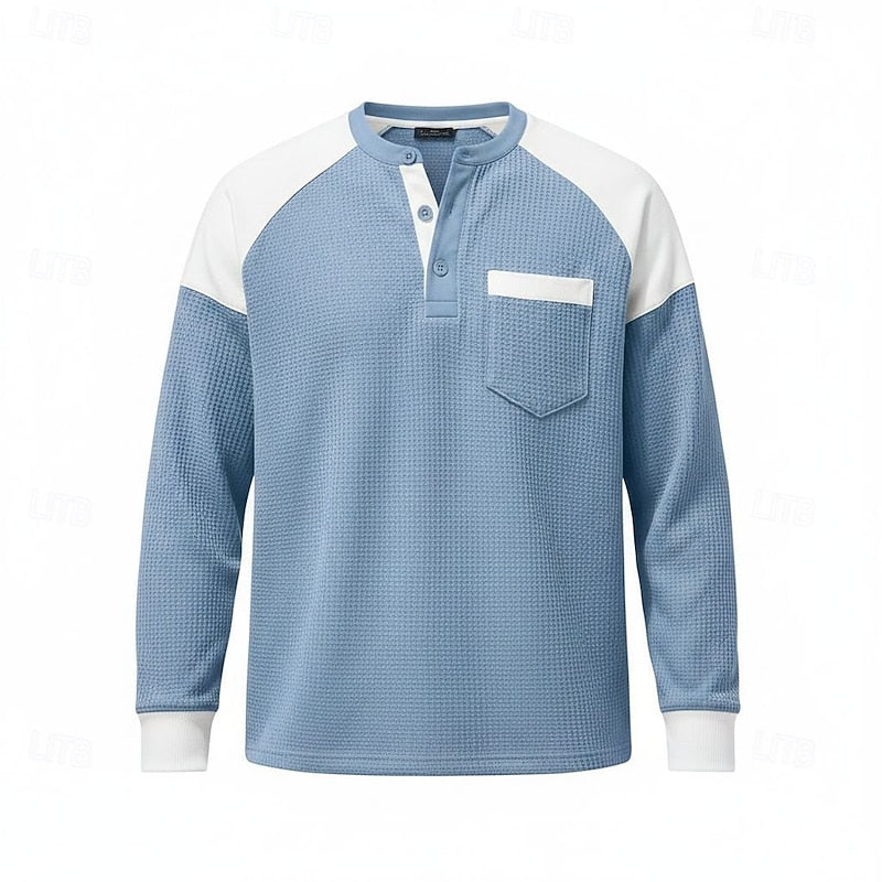 Ellison | Färgblock Långärmad Henley