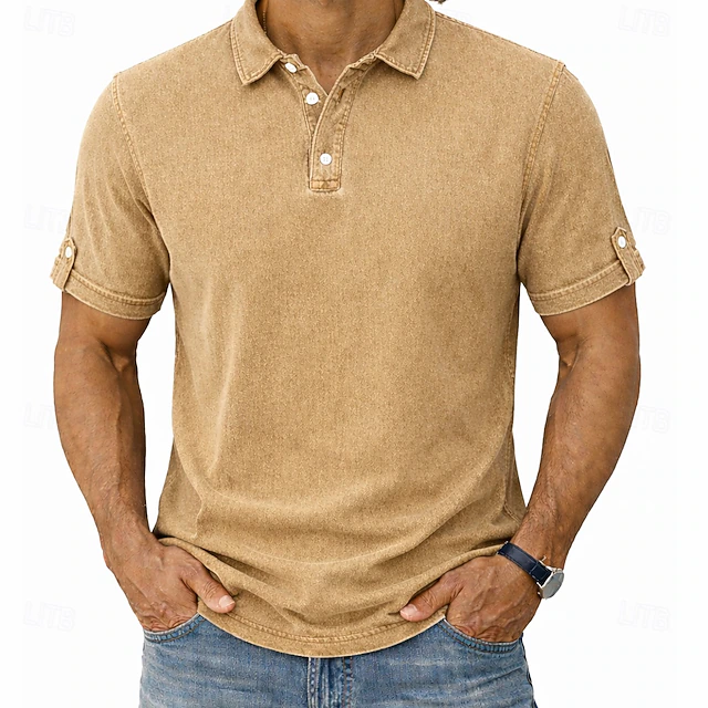 Dominic | Vintage-Wash Polo T-shirt