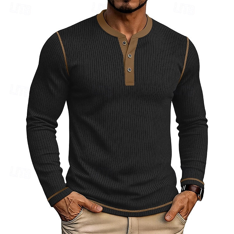 Jared | Ribbade Henley Skjorta