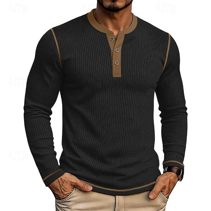 Jared | Ribbade Henley Skjorta
