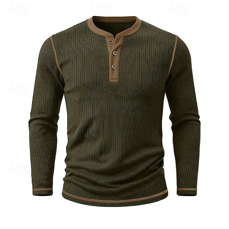 Jared | Ribbade Henley Skjorta
