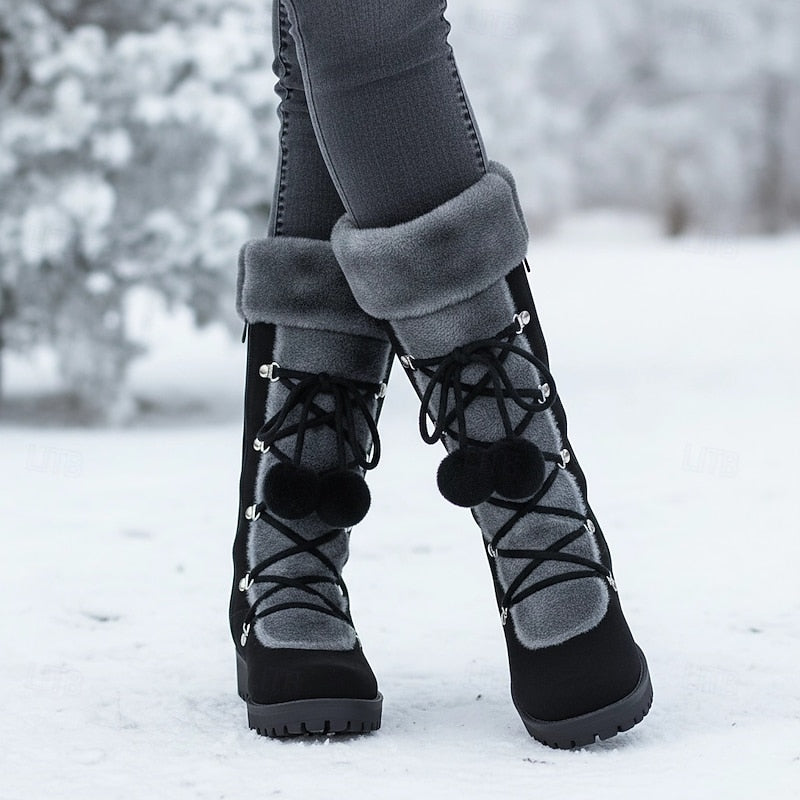 Sabrina | Mysiga Snörade Vinterstövlar