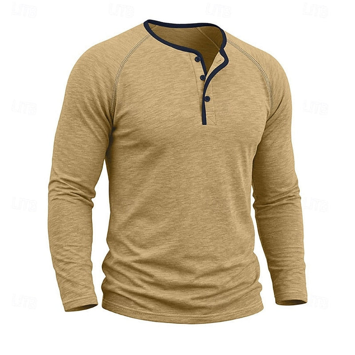 Owen | Klassisk Button Henley Skjorta