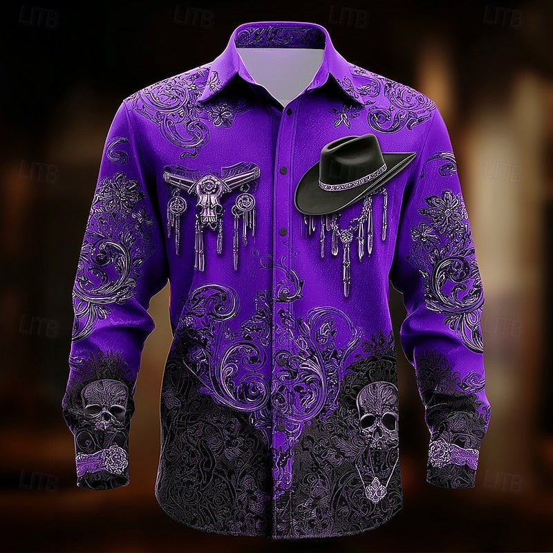 Clint | Western Halloween Utsmyckad Skjorta
