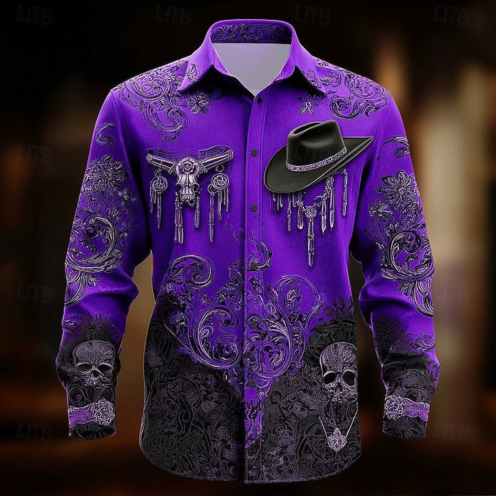 Clint | Western Halloween Utsmyckad Skjorta
