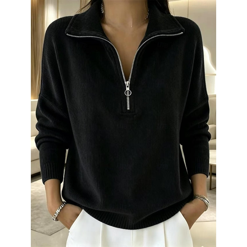 Georgina | Quarter-Zip Krage Pullover