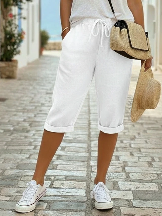 Marlowe | Avslappnade Drawstring Capris