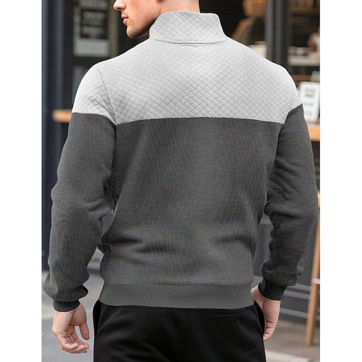Braxton | Texturerad Quarter-Zip Sweatshirt