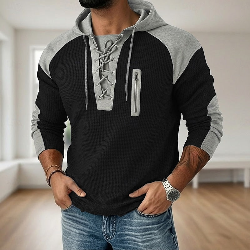 Wesley | Snörning Hoodie med Huva