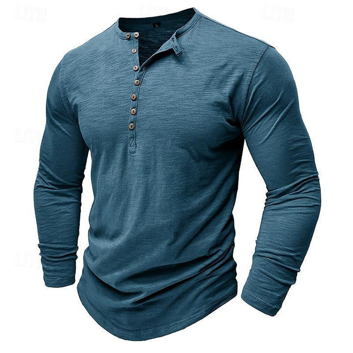 Ashton | Klassisk långärmad Henley-tröja