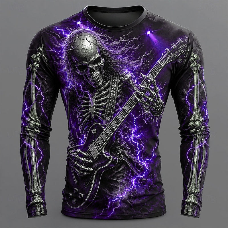 Ronan | Skelettgitarr Halloween Långärmad T-shirt