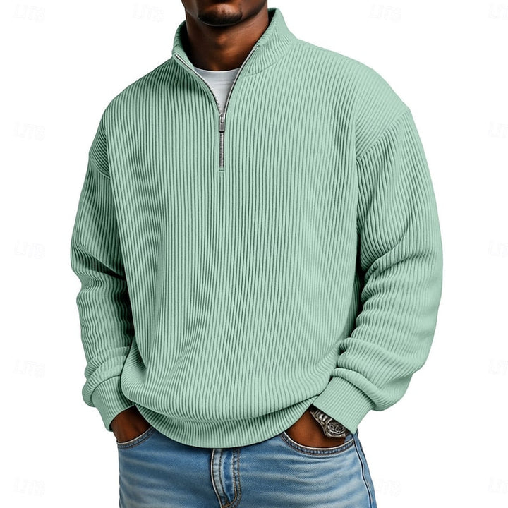 Harlan | Ribbad Quarter-Zip Pullover