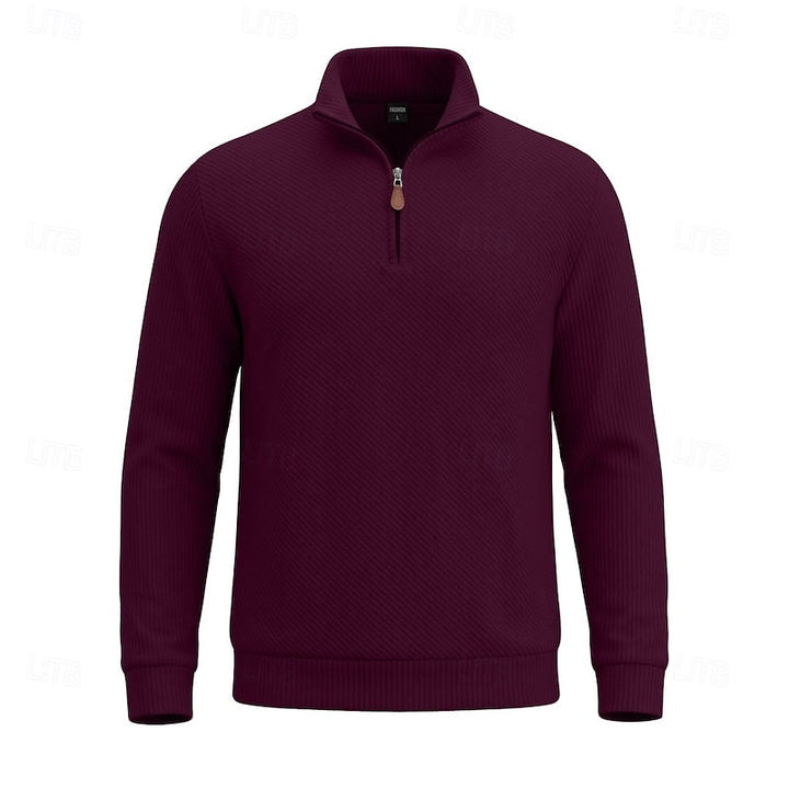 Quentin | Texturerad Quarter-Zip Pullover