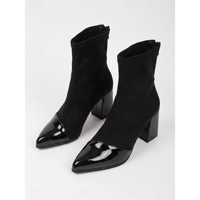 Beatrix | Cap-Toe Chunky Heel Ankelstövlar