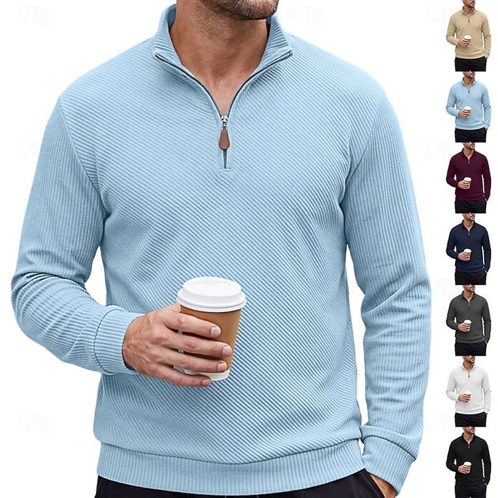 Quentin | Texturerad Quarter-Zip Pullover