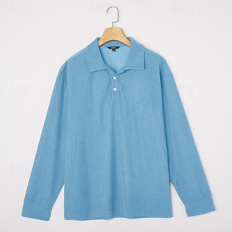 Wallace | Texturerad långärmad polo