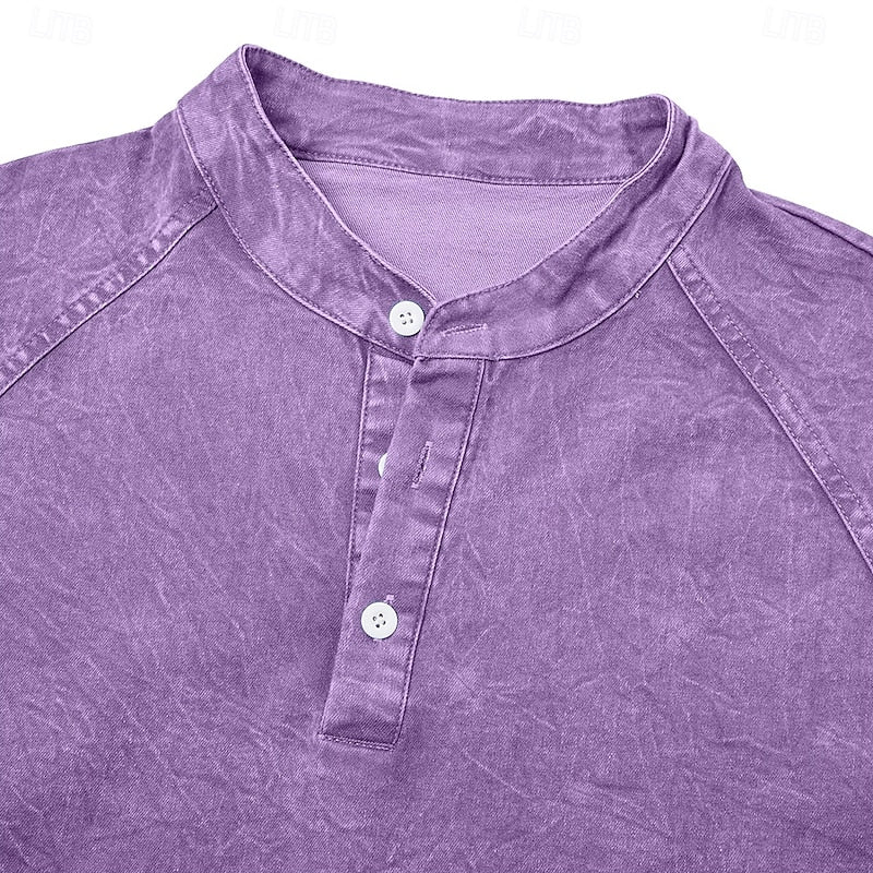 Colby | Vintage Tvättad Henley Skjorta