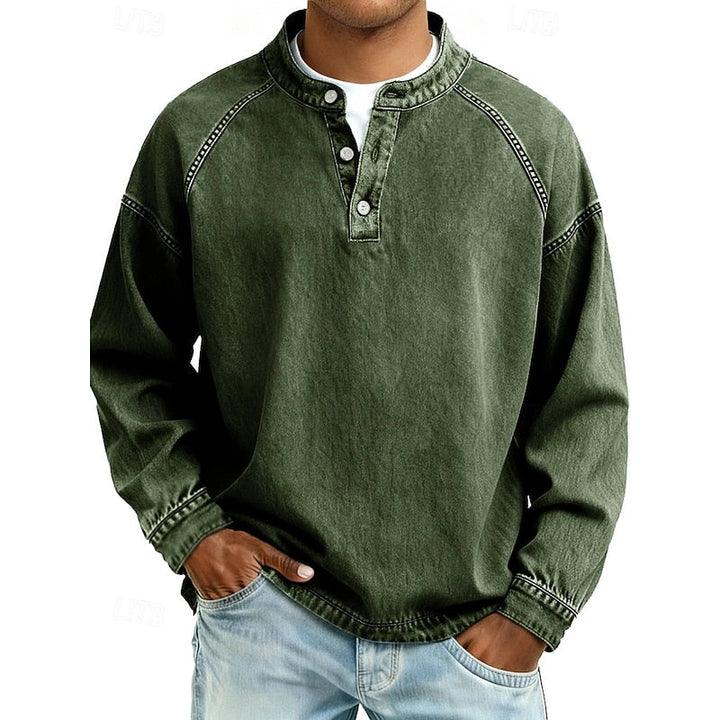 Colby | Vintage Tvättad Henley Skjorta