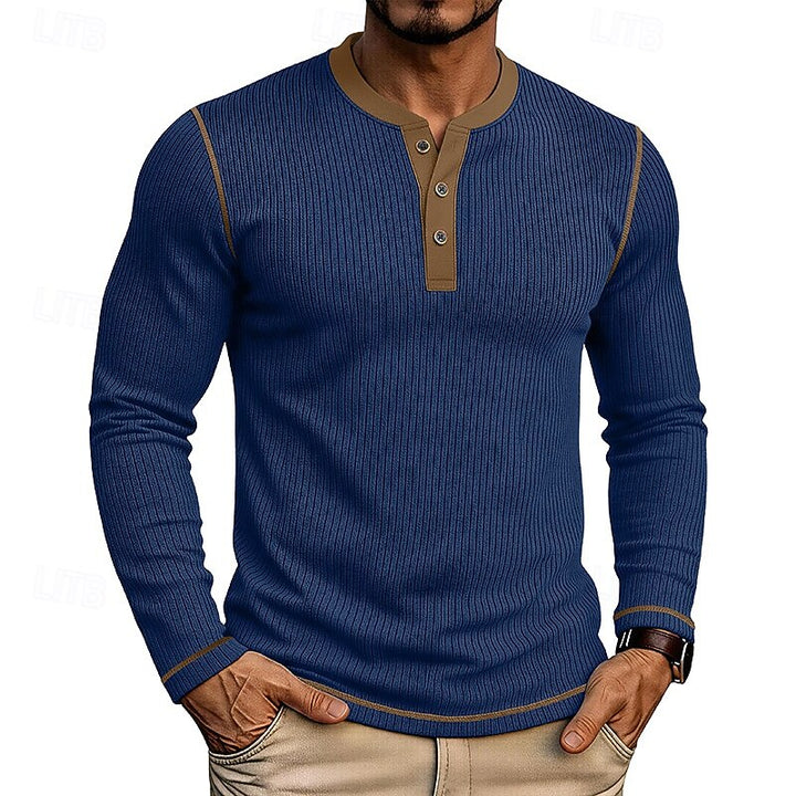 Jared | Ribbade Henley Skjorta