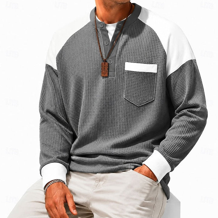 Ellison | Färgblock Långärmad Henley