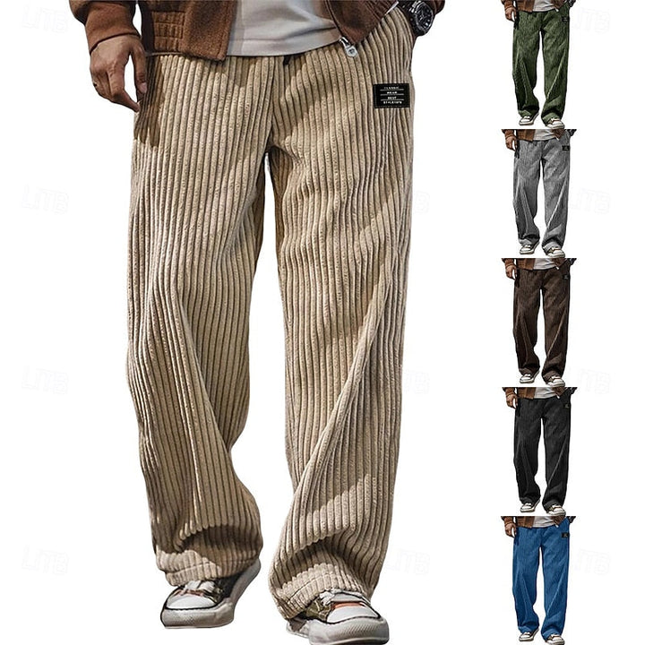 Bryson | Avslappnade Ribbade Vida Byxor